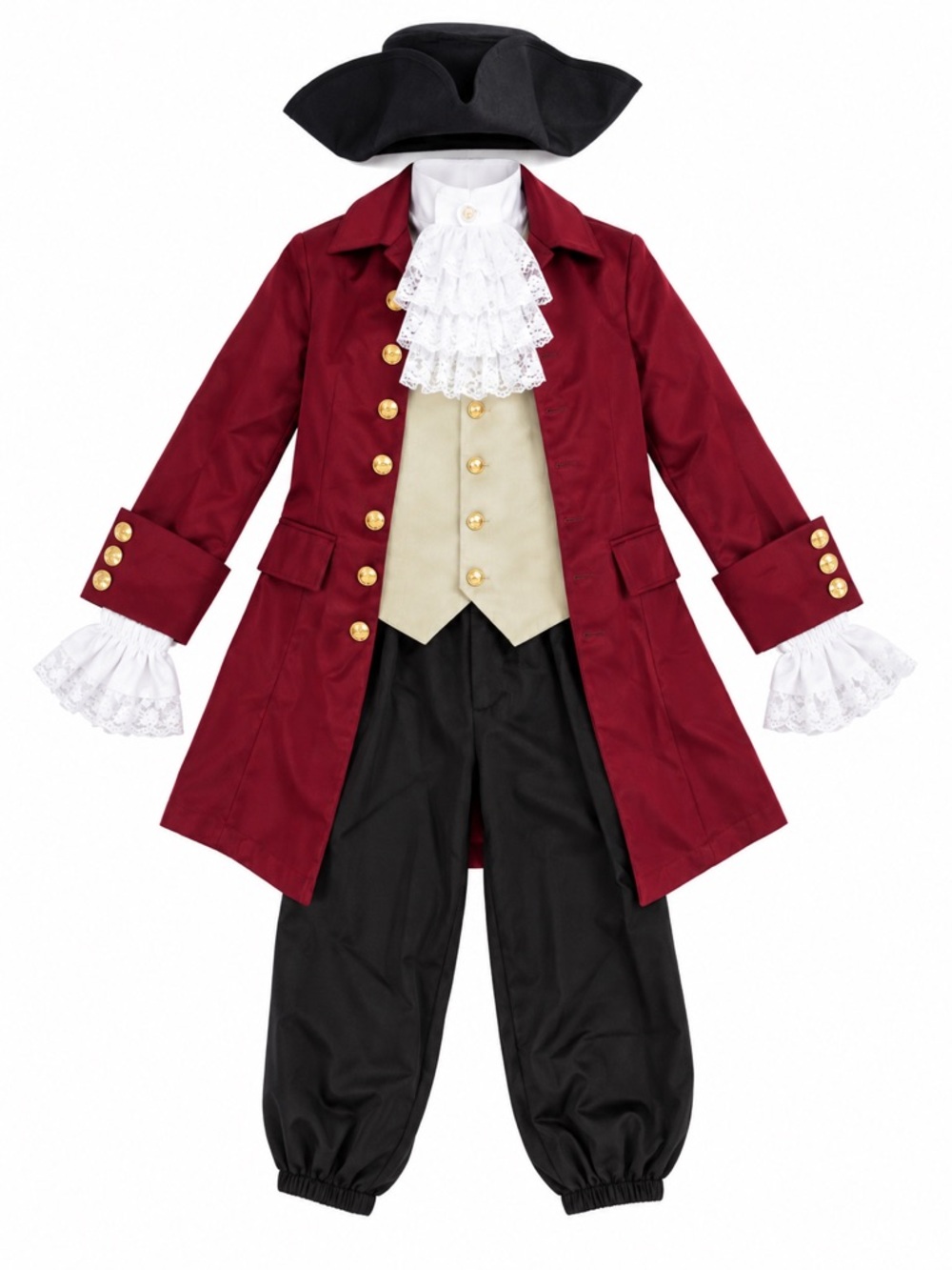 Boys Size 10 Colonial Gentleman Revolutionary War Costume Set